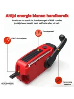 Noodradio® Solar Powerbank Opwindbaar - Afbeelding 3