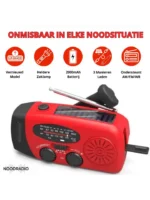 Noodradio® Solar Powerbank Opwindbaar - Afbeelding 4