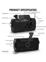 Noodradio® Solar Opwindbaar Met Batterijen - Afbeelding 2